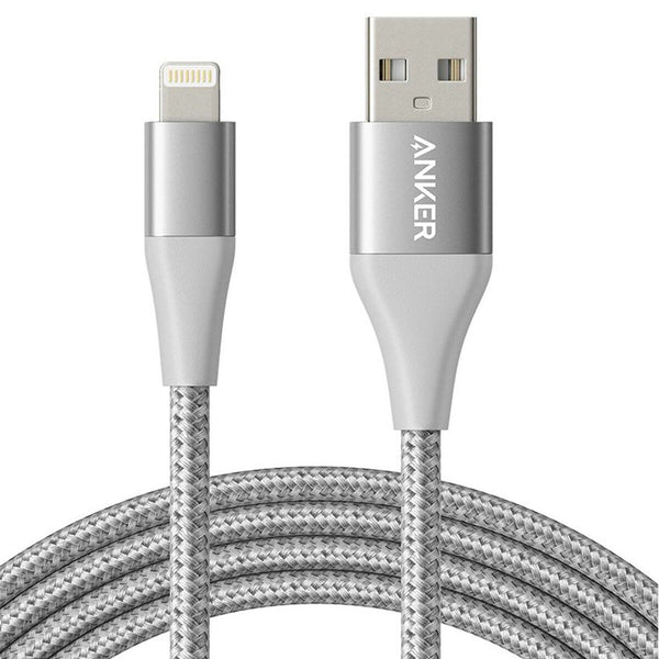 أنكر باور لاين + II USB-A مع لايتنينج 1.8 متر - فضي