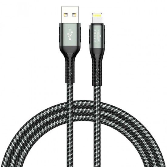 Brave Braided Data Cable Usb-A to Lightning Cable 1.2m Bdc-32 - Black