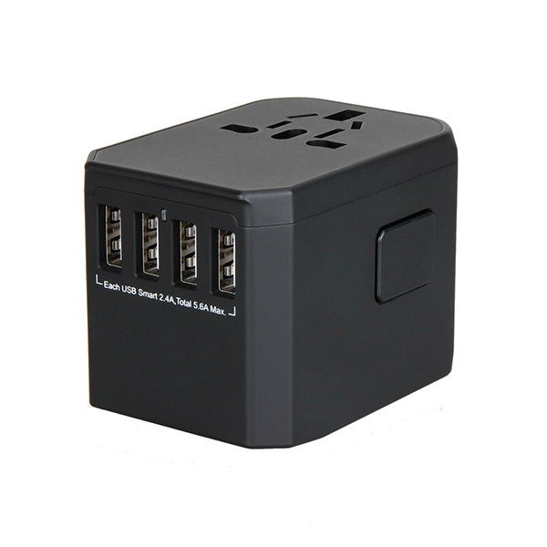 Green Universal Travel Adapter - Black