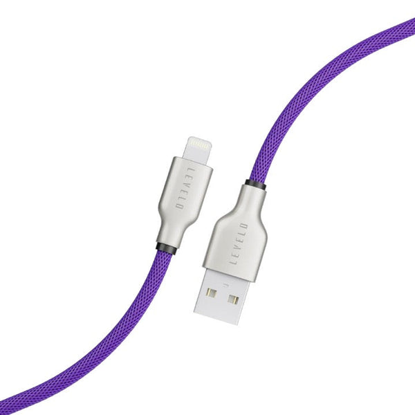 Levelo USB-A to Lightning 1.1M-Deep Purple