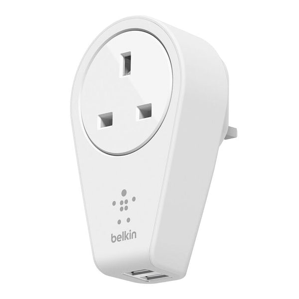 Belkin 12W 2Port Swivel charger+Outlet -  White